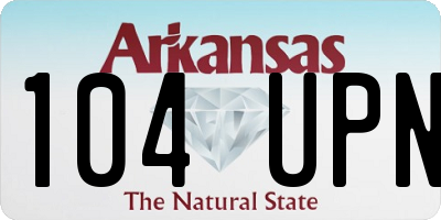 AR license plate 104UPN