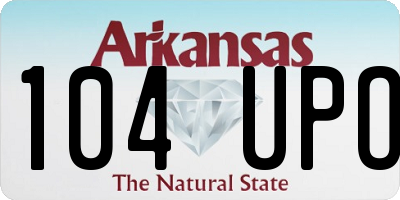 AR license plate 104UPO