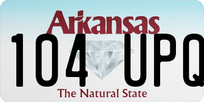 AR license plate 104UPQ