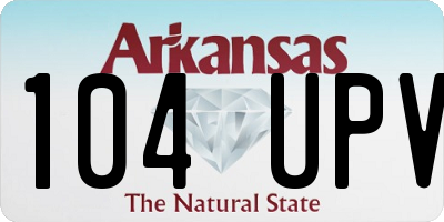 AR license plate 104UPV