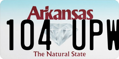 AR license plate 104UPW