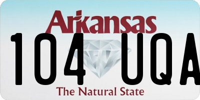 AR license plate 104UQA