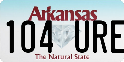 AR license plate 104URE