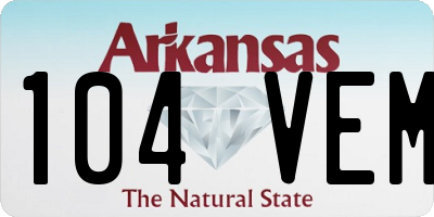 AR license plate 104VEM