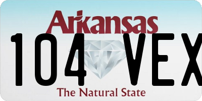AR license plate 104VEX