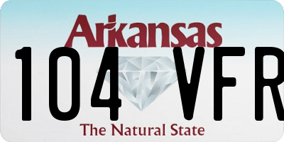 AR license plate 104VFR