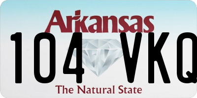 AR license plate 104VKQ