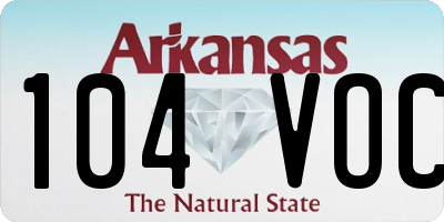 AR license plate 104VOC