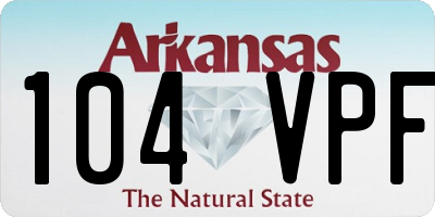 AR license plate 104VPF