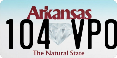 AR license plate 104VPO