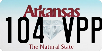 AR license plate 104VPP