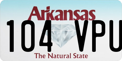 AR license plate 104VPU