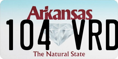 AR license plate 104VRD