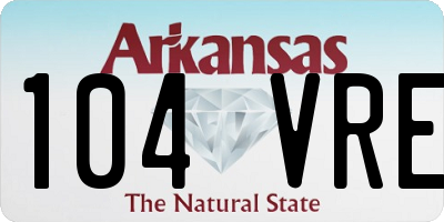 AR license plate 104VRE