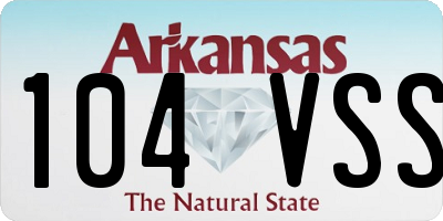AR license plate 104VSS