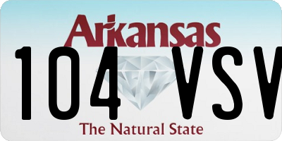 AR license plate 104VSV