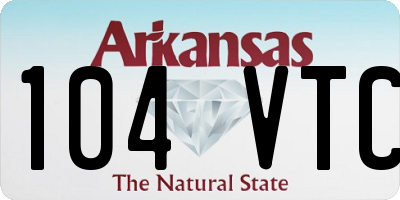 AR license plate 104VTC