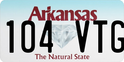 AR license plate 104VTG