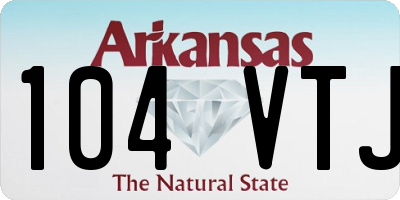 AR license plate 104VTJ