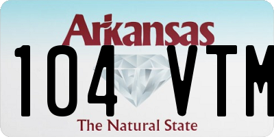 AR license plate 104VTM