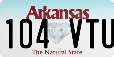 AR license plate 104VTU