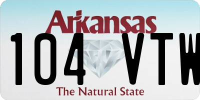 AR license plate 104VTW