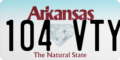 AR license plate 104VTY
