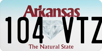 AR license plate 104VTZ