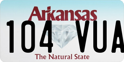 AR license plate 104VUA