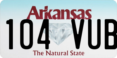 AR license plate 104VUB