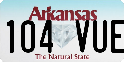 AR license plate 104VUE