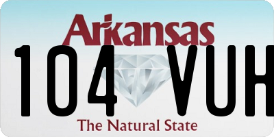 AR license plate 104VUH