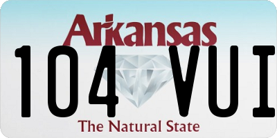 AR license plate 104VUI