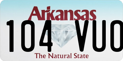AR license plate 104VUO
