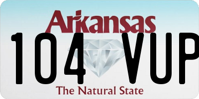 AR license plate 104VUP
