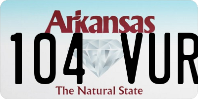 AR license plate 104VUR