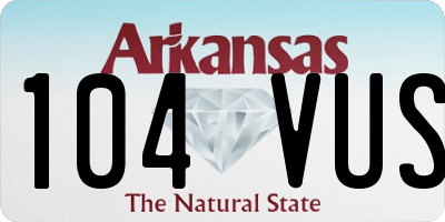 AR license plate 104VUS