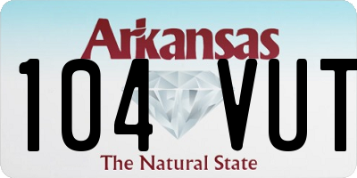 AR license plate 104VUT