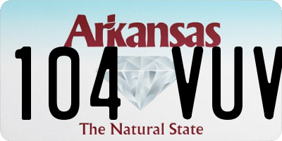 AR license plate 104VUV