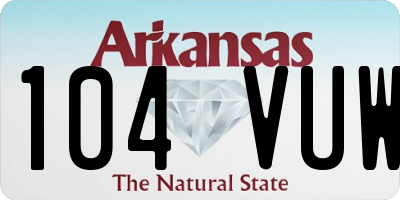AR license plate 104VUW
