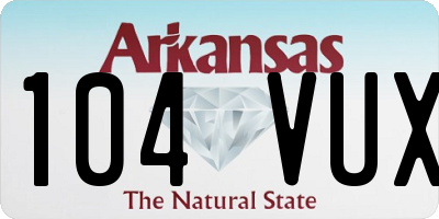 AR license plate 104VUX