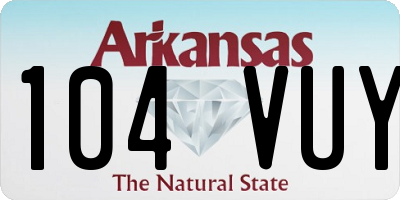 AR license plate 104VUY