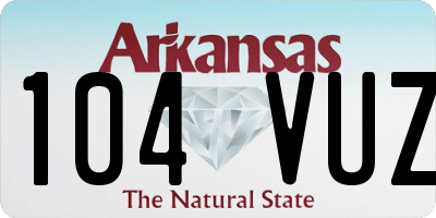 AR license plate 104VUZ