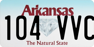 AR license plate 104VVC