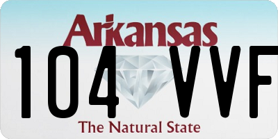 AR license plate 104VVF