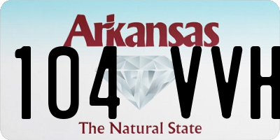 AR license plate 104VVH
