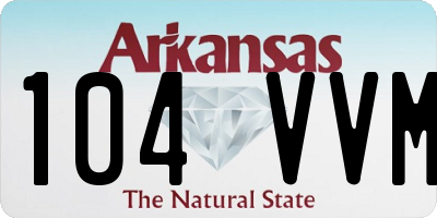 AR license plate 104VVM