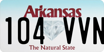 AR license plate 104VVN