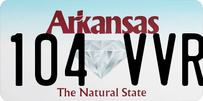 AR license plate 104VVR