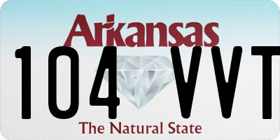 AR license plate 104VVT